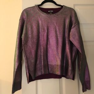 Sweater pullover iridescent purple